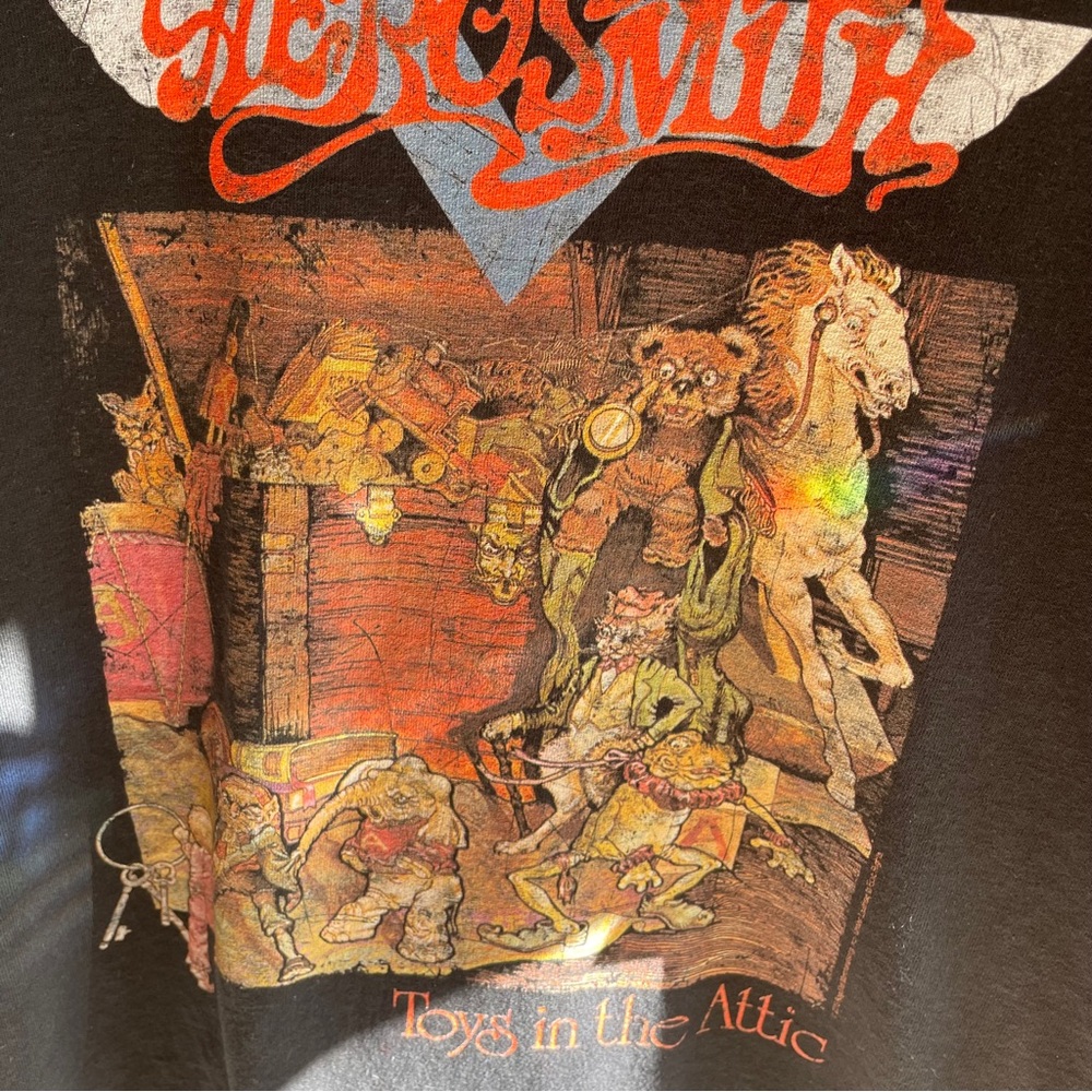 Aerosmith Toys in the Attic Graphic Band Tshirt. Black. Gildan Tag. Size Medium - Picture 10 of 11